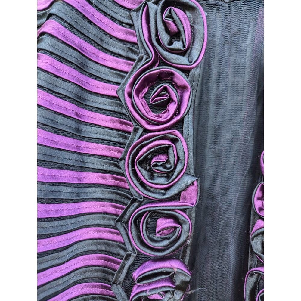Vintage Goth Whimsygoth Dark Fairy Purple Black Jacket Witch Agatha Beetlejuice - Picture 2 of 5